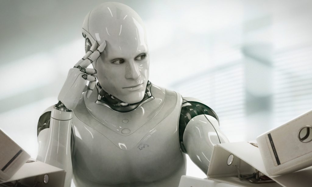 Thinking Robot --- Image by © Blutgruppe/Corbis