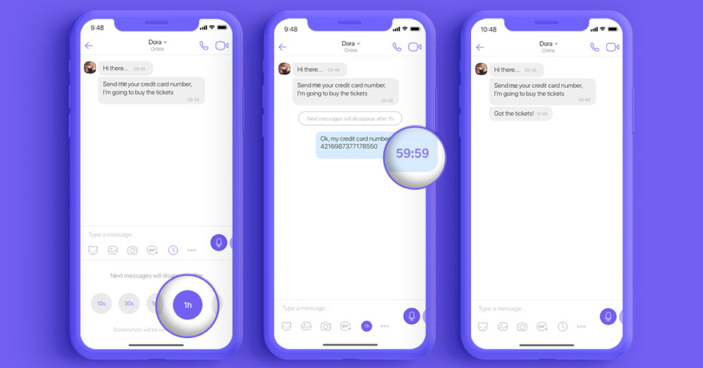 Viber tippek eltünő üzenetek