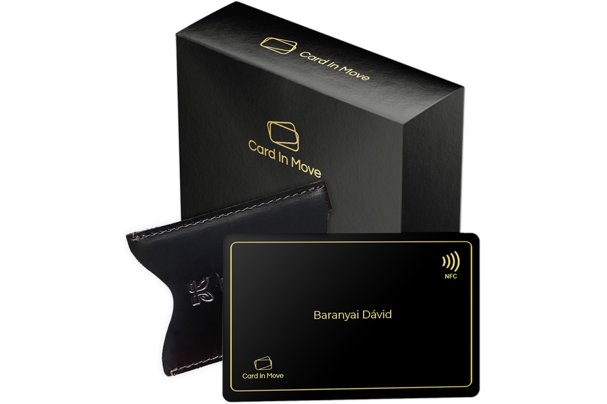 névjegykártya digitális adatokkal